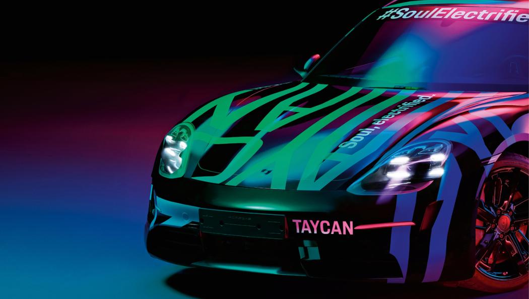 Porsche teases first images of all-electric Taycan sportscar